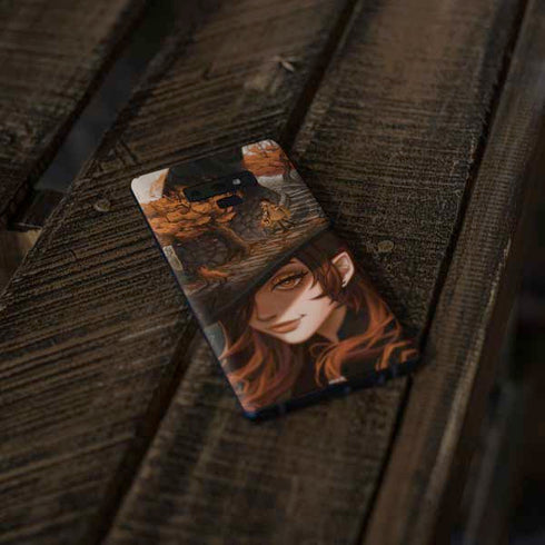 Halloween Pumpkin Witch with Fox by Ivy Dolamore Galaxy Note 9 Skin