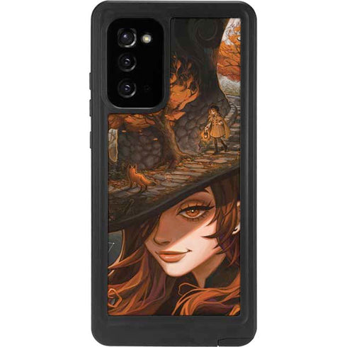 Halloween Pumpkin Witch with Fox by Ivy Dolamore Galaxy Note20 5G Waterproof Case