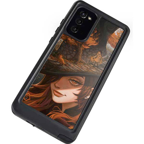 Halloween Pumpkin Witch with Fox by Ivy Dolamore Galaxy Note20 5G Waterproof Case