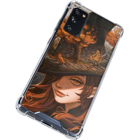 Halloween Pumpkin Witch with Fox by Ivy Dolamore Galaxy S20 FE Clear Case