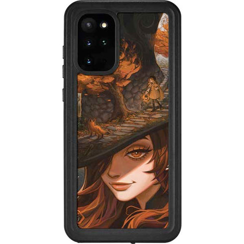 Halloween Pumpkin Witch with Fox by Ivy Dolamore Galaxy S20 Plus Waterproof Case
