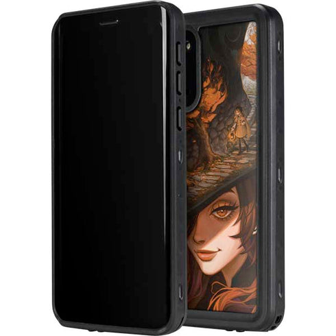 Halloween Pumpkin Witch with Fox by Ivy Dolamore Galaxy S20 Plus Waterproof Case
