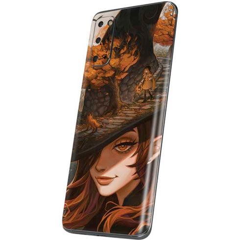 Halloween Pumpkin Witch with Fox by Ivy Dolamore Galaxy S20 Skin