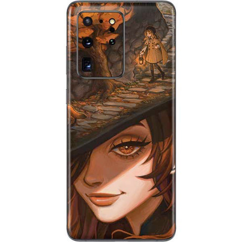Halloween Pumpkin Witch with Fox by Ivy Dolamore Galaxy S20 Ultra 5G Skin
