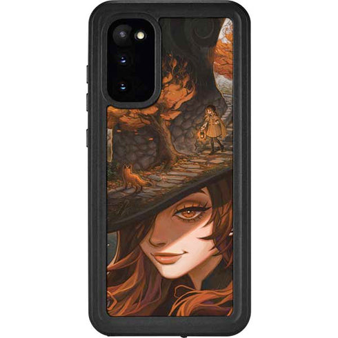 Halloween Pumpkin Witch with Fox by Ivy Dolamore Galaxy S20 Waterproof Case