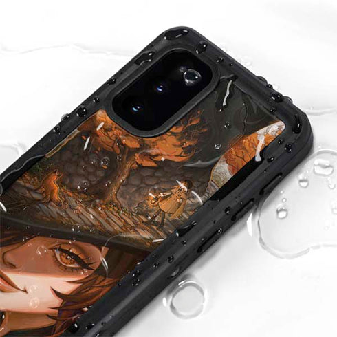 Halloween Pumpkin Witch with Fox by Ivy Dolamore Galaxy S20 Waterproof Case