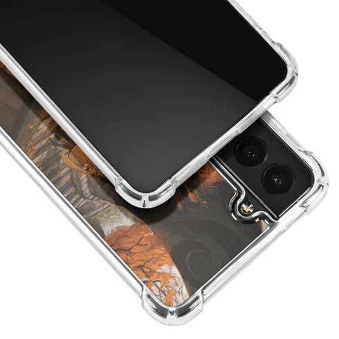 Halloween Pumpkin Witch with Fox by Ivy Dolamore Galaxy S21 FE Clear Case
