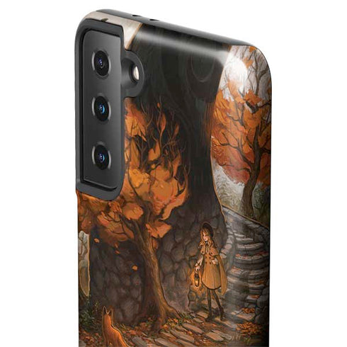 Halloween Pumpkin Witch with Fox by Ivy Dolamore Galaxy S21 FE Pro Case