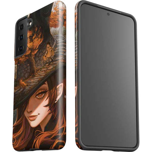 Halloween Pumpkin Witch with Fox by Ivy Dolamore Galaxy S21 FE Pro Case