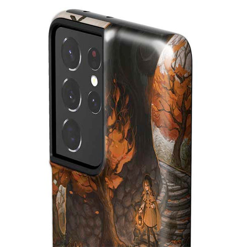 Halloween Pumpkin Witch with Fox by Ivy Dolamore Galaxy S21 Ultra 5G Pro Case