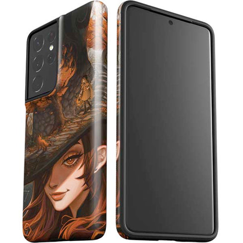 Halloween Pumpkin Witch with Fox by Ivy Dolamore Galaxy S21 Ultra 5G Pro Case