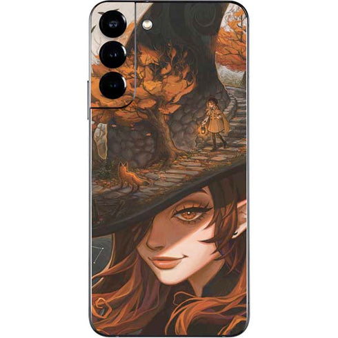 Halloween Pumpkin Witch with Fox by Ivy Dolamore Galaxy S22 Plus Skin