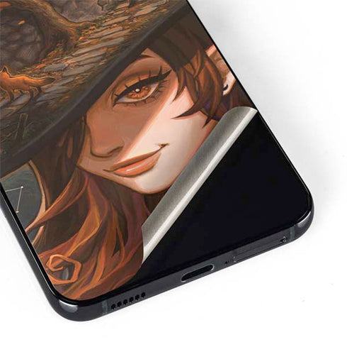 Halloween Pumpkin Witch with Fox by Ivy Dolamore Galaxy S22 Skin
