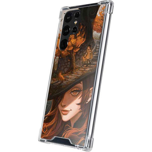 Halloween Pumpkin Witch with Fox by Ivy Dolamore Galaxy S22 Ultra Clear Case