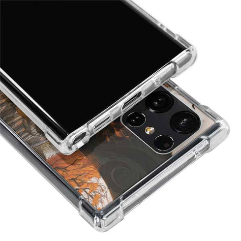 Halloween Pumpkin Witch with Fox by Ivy Dolamore Galaxy S22 Ultra Clear Case
