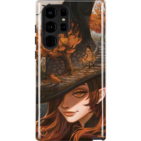 Halloween Pumpkin Witch with Fox by Ivy Dolamore Galaxy S22 Ultra Pro Case