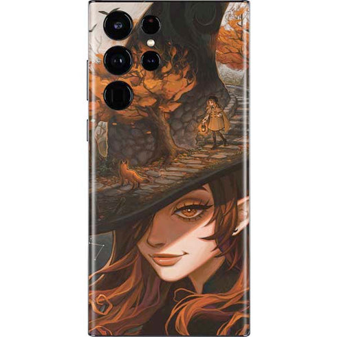 Halloween Pumpkin Witch with Fox by Ivy Dolamore Galaxy S22 Ultra Skin