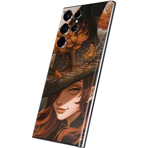 Halloween Pumpkin Witch with Fox by Ivy Dolamore Galaxy S22 Ultra Skin