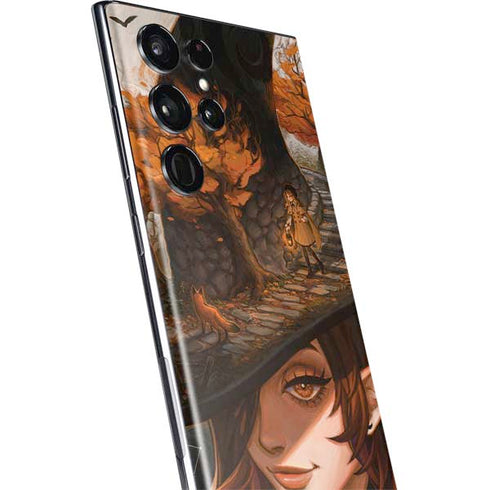 Halloween Pumpkin Witch with Fox by Ivy Dolamore Galaxy S22 Ultra Skin