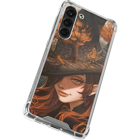 Halloween Pumpkin Witch with Fox by Ivy Dolamore Galaxy S23 Plus Clear Case