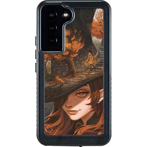 Halloween Pumpkin Witch with Fox by Ivy Dolamore Galaxy S23 Plus Waterproof Case