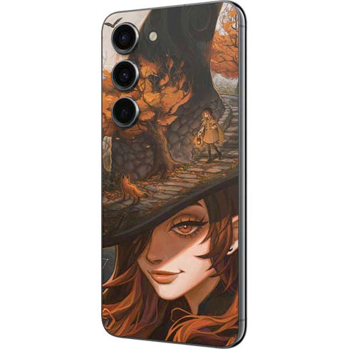 Halloween Pumpkin Witch with Fox by Ivy Dolamore Galaxy S23 Skin