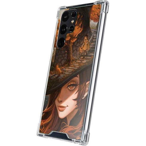 Halloween Pumpkin Witch with Fox by Ivy Dolamore Galaxy S23 Ultra Clear Case
