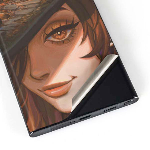 Halloween Pumpkin Witch with Fox by Ivy Dolamore Galaxy S23 Ultra Skin