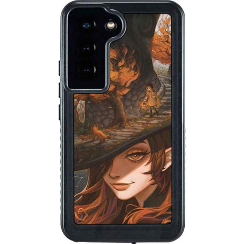 Halloween Pumpkin Witch with Fox by Ivy Dolamore Galaxy S23 Waterproof Case