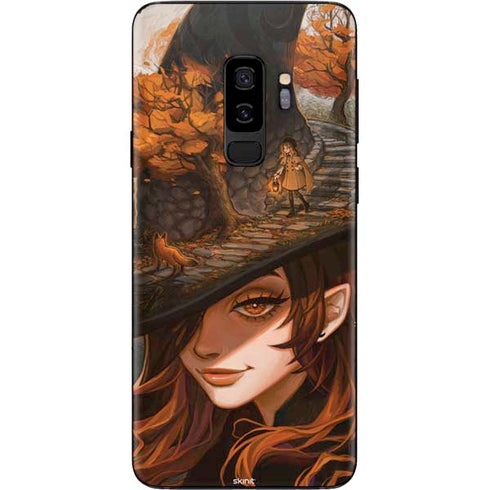 Halloween Pumpkin Witch with Fox by Ivy Dolamore Galaxy S9 Plus Skin