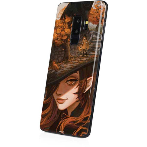 Halloween Pumpkin Witch with Fox by Ivy Dolamore Galaxy S9 Plus Skin