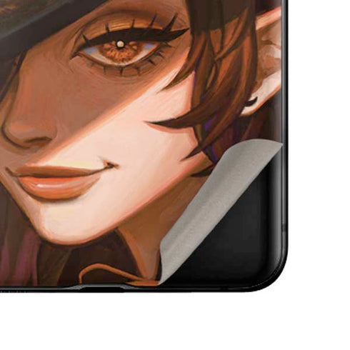 Halloween Pumpkin Witch with Fox by Ivy Dolamore Galaxy Z Flip Skin