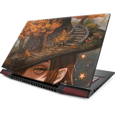 Halloween Pumpkin Witch with Fox by Ivy Dolamore Lenovo IdeaPad Skin