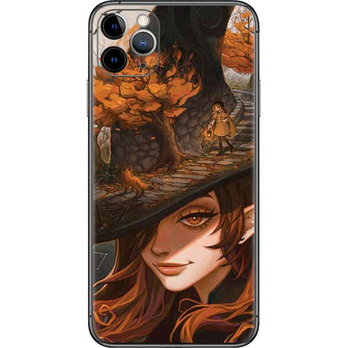 Halloween Pumpkin Witch with Fox by Ivy Dolamore iPhone 11 Pro Max Skin