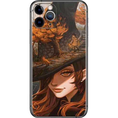 Halloween Pumpkin Witch with Fox by Ivy Dolamore iPhone 11 Pro Skin