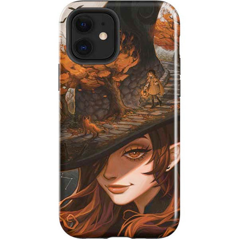 Halloween Pumpkin Witch with Fox by Ivy Dolamore iPhone 12 Impact Case