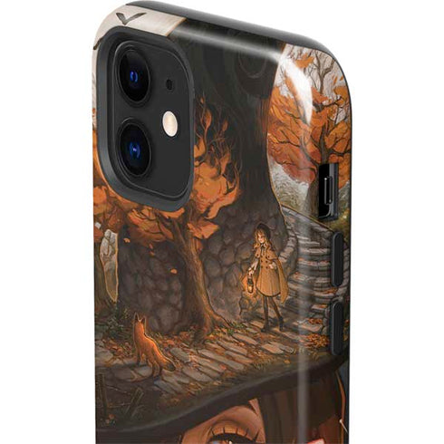 Halloween Pumpkin Witch with Fox by Ivy Dolamore iPhone 12 Mini Impact Case