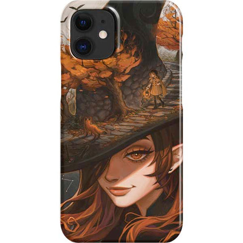 Halloween Pumpkin Witch with Fox by Ivy Dolamore iPhone 12 Mini Lite Case