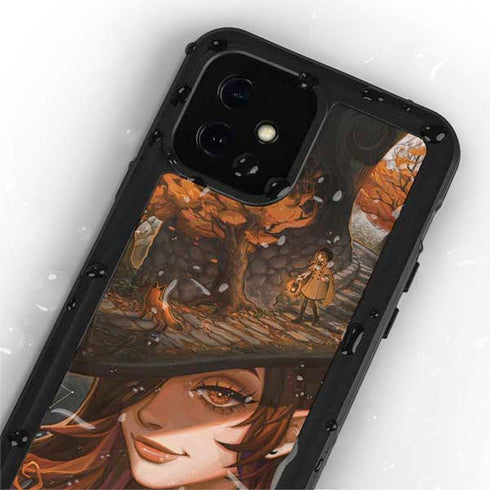 Halloween Pumpkin Witch with Fox by Ivy Dolamore iPhone 12 Mini Waterproof Case
