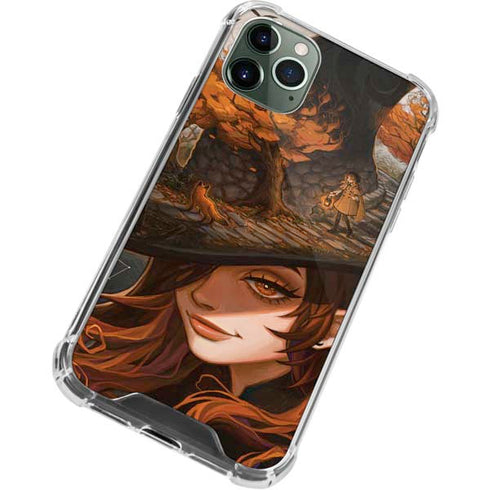 Halloween Pumpkin Witch with Fox by Ivy Dolamore iPhone 12 Pro Clear Case