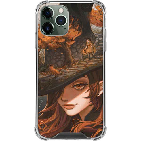 Halloween Pumpkin Witch with Fox by Ivy Dolamore iPhone 12 Pro Max Clear Case