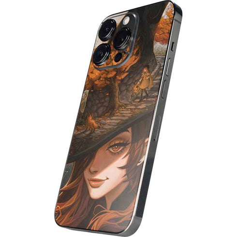 Halloween Pumpkin Witch with Fox by Ivy Dolamore iPhone 13 Pro Skin