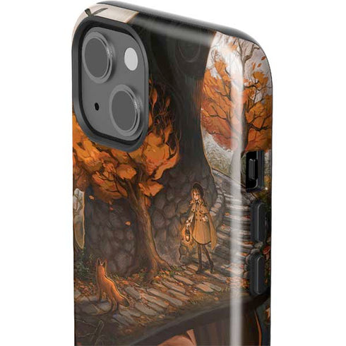 Halloween Pumpkin Witch with Fox by Ivy Dolamore iPhone 15 Plus Impact Case