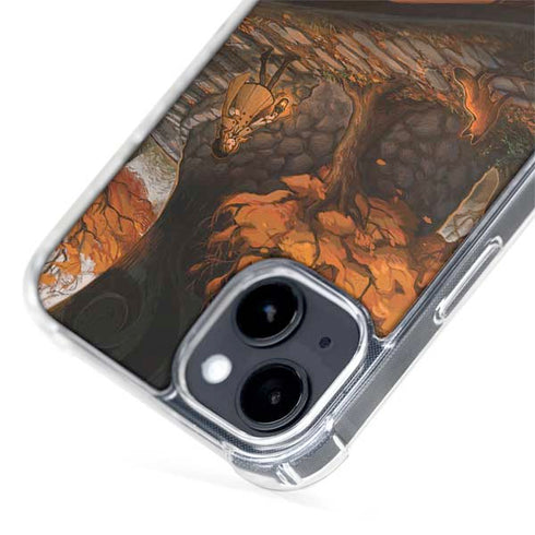 Halloween Pumpkin Witch with Fox by Ivy Dolamore iPhone 15 Plus MagSafe Case