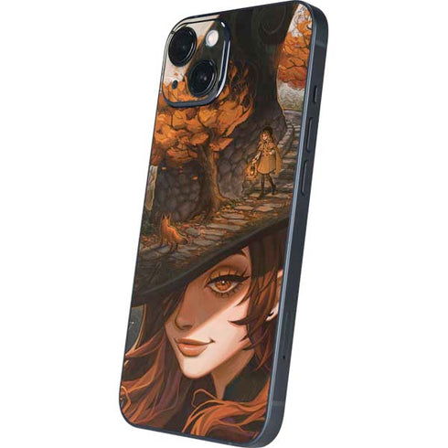 Halloween Pumpkin Witch with Fox by Ivy Dolamore iPhone 14 Plus Skin