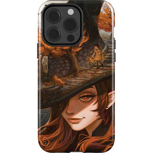 Halloween Pumpkin Witch with Fox by Ivy Dolamore iPhone 15 Pro Impact Case