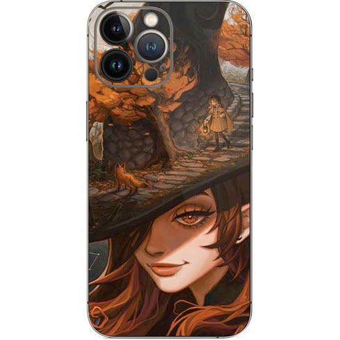 Halloween Pumpkin Witch with Fox by Ivy Dolamore iPhone 14 Pro Max Skin
