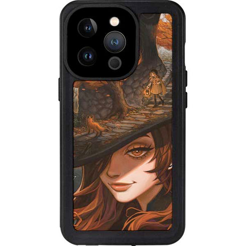 Halloween Pumpkin Witch with Fox by Ivy Dolamore iPhone 14 Pro Waterproof Case