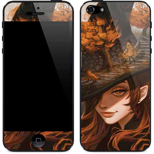 Halloween Pumpkin Witch with Fox by Ivy Dolamore iPhone 5/5s/5SE Skin