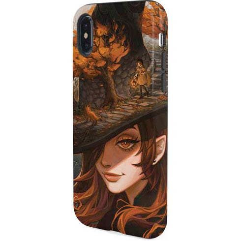 Halloween Pumpkin Witch with Fox by Ivy Dolamore iPhone X Pro Case